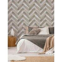 Sublime Rustic Parquet - Natural / Gold Wallpaper