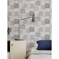 Fresco Abstract Lines - Grey Wallpaper