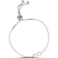 The Love Collection Sterling Silver Infinity Bolo Bracelet