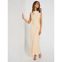 Forever New Ava Draped Satin Maxi Dress - Multi