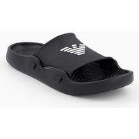 Emporio Armani Bodywear Logo Sliders - Black/White
