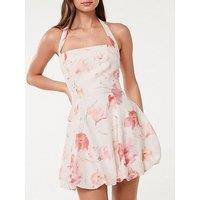 Forever New Harriet Halter Bubble Mini Dress - Multi