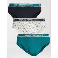 Emporio Armani Bodywear 3 Pack Logo Briefs - Multi
