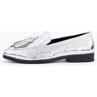 V By Very Croc Loafers - Silver