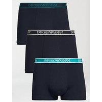 Emporio Armani Bodywear 3 Pack Boxer Trunks - Dark Blue