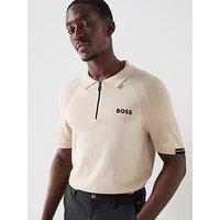 Boss Mens Golf Slim Fit K Perform-Max Polo Shirt - Beige