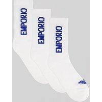 Emporio Armani Bodywear 3 Pack Crew Socks - White