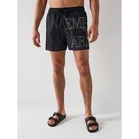 Emporio Armani Bodywear Logo Print Swimshorts - Black