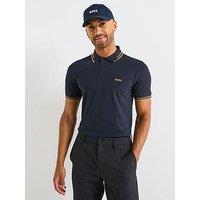 Boss Mens Golf Paul Slim Fit Polo Shirt - Dark Blue