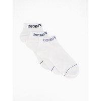 Emporio Armani Bodywear 3 Pack Trainer Liner Socks - White