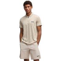 Boss Mens Golf Philix Slim Fit Polo Tee - Beige