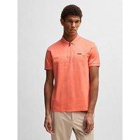 Boss Mens Golf Philix Pima Regular Fit Polo - Red