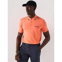 Boss Mens Golf Paddy Pro Regular Fit Polo Top - Pink