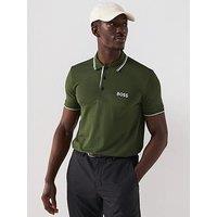Boss Mens Golf Paddy Pro Regular Fit Polo Tee - Green
