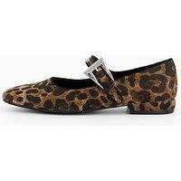 V By Very Leopard Ballet Pump - Brown