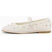 V By Very Mary Jane Ballet Pump With Studs - Cream