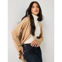 Armani Exchange Knitted Viscose Logo Cardigan - Beige