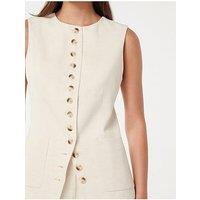 Forever New Cian Waistcoat - Cream