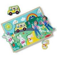 Melissa & Doug Ms. Rachel Sound Puzzle - 6-Piece Wooden Puzzle With Light-Activated Sounds