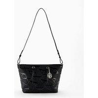Armani Exchange Gynger Logo Shopping Tote Bag - Black