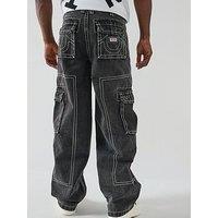 True Religion Denim Big T Cargo Pants - Black