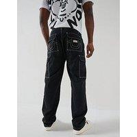 True Religion Big T Cargo Trousers - Black