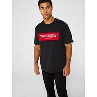 True Religion Short Sleeve Mesh Box Logo T-Shirt - Black