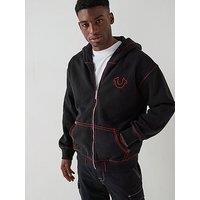 True Religion Embroidered Buddha Super Hoodie - Black