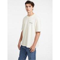 Guess Jeans Short Sleeve American Trad T-Shirt- Cream