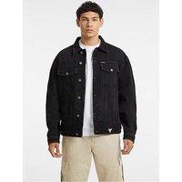 Guess Jeans Oversized Trucker Denim Jacket-Black
