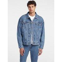 Guess Jeans Oversized Trucker Denim Jacket-Blue