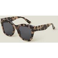 Accessorize Chunky Milky Tort Oversized Sunglasses - Tortoise Shell