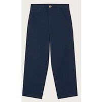 Monsoon Boys Straight Chino Trousers - Navy
