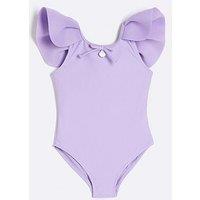 River Island Mini Mini Girls Shell Charm Swimsuit - Blue