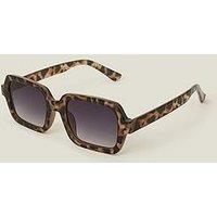 Accessorize Crystal Pink Tort Square Sunglasses - Pink