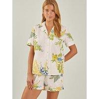 Accessorize Mimosa Printed Dobby Pyjama Set - Ivory