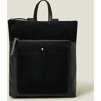 Accessorize Leather Backpack - Black