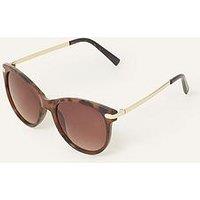 Accessorize Classic Metal Arm Sunglasses - Tortoise Shell