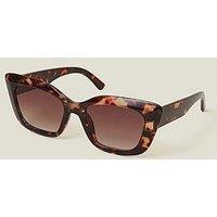 Accessorize Tort Crystal Pointy Cateye Sunglasses - Tortoise Shell