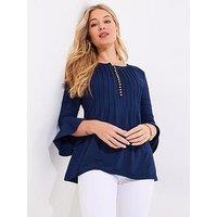 Joe Browns Beautiful Button Longline Jersey Top - Navy