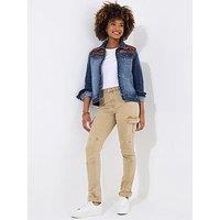 Joe Browns Carla Slim Fit Cargo Pants - Stone
