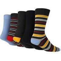 Wild Feet 5 Pack Bamboo Crew Socks - Multi