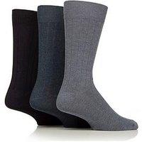 Glenmuir Rib Bamboo 3 Pack Crew Socks