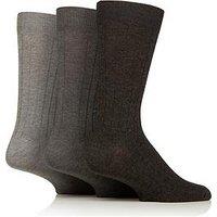 Glenmuir Rib Bamboo 3 Pack Crew Socks - Multi