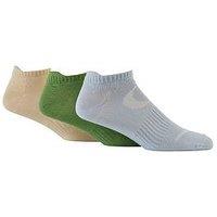 Glenmuir Nylon Trainer Socks 3 Pack - Green