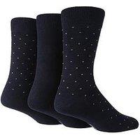 Sockshop Tore Jacquard Crew Socks 3 Pack - Navy