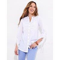 Joe Browns Prettiest Pintuck Cotton Blouse - White