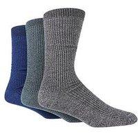 Glenmuir 3 Pack Bamboo Rib Leisure Crew Socks - Multi