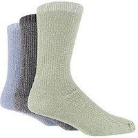 Glenmuir 3 Pack Bamboo Rib Leisure Crew Socks - Multi