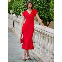 Joe Browns Eliana Statement Summer Midi Dress - Red